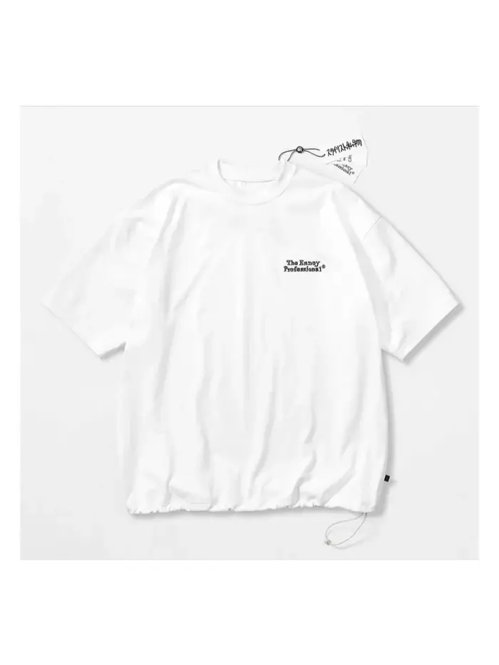 The Ennoy T-shirt coopération rétro broderie à manches courtes hommes et femmes col rond ample pur c