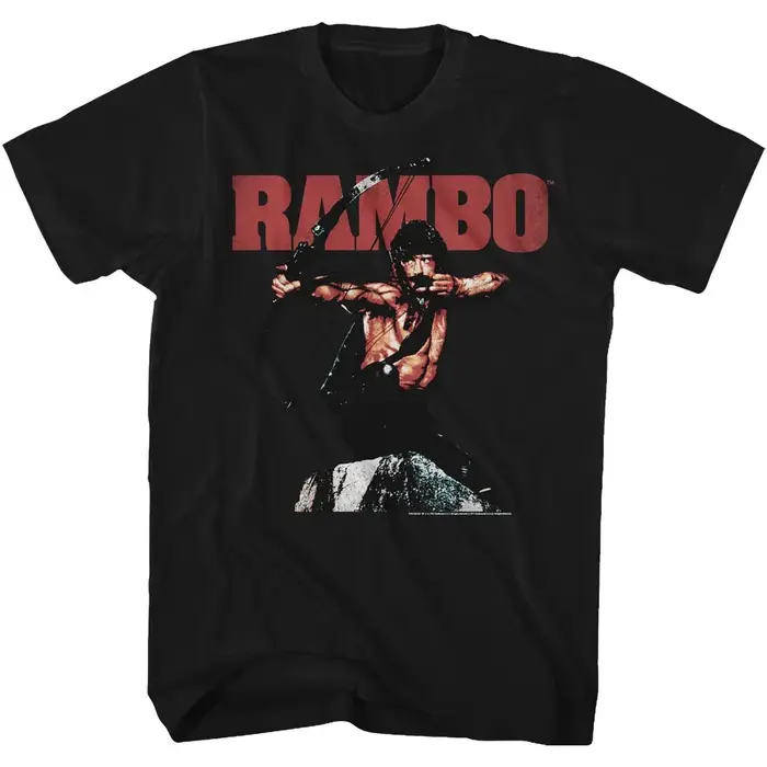Nouveau style été 2026 : T-shirt imprimé col rond unisexe Sylvester Stallone