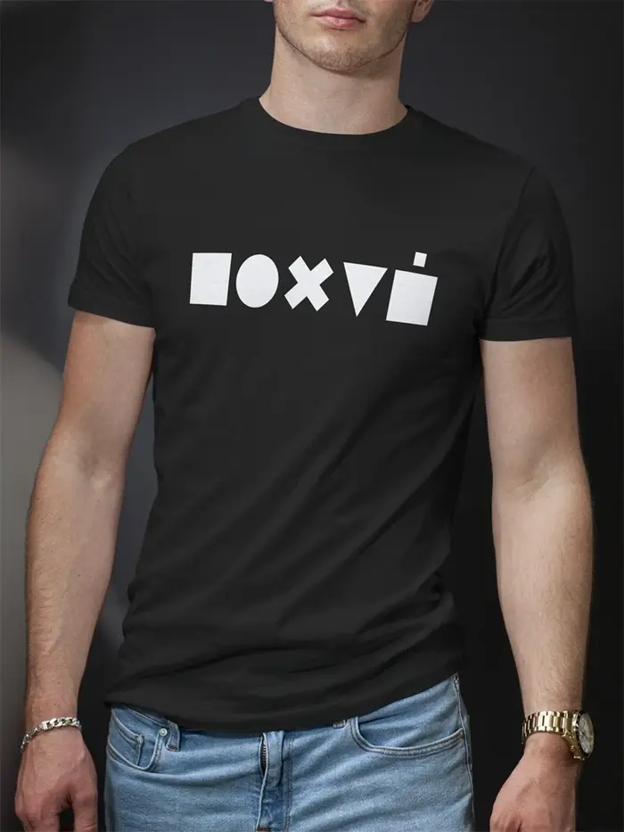 T-Shirt homme avec impression indifférence été coton