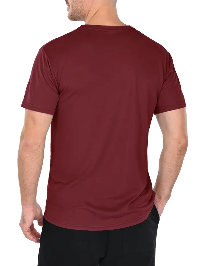1 paquet de t-shirts à ajustement sec chemises pour hommes évacuant l'humidité séchage rapide maille Performance t-shirt Gym Tech T Polyester Sublimation Active