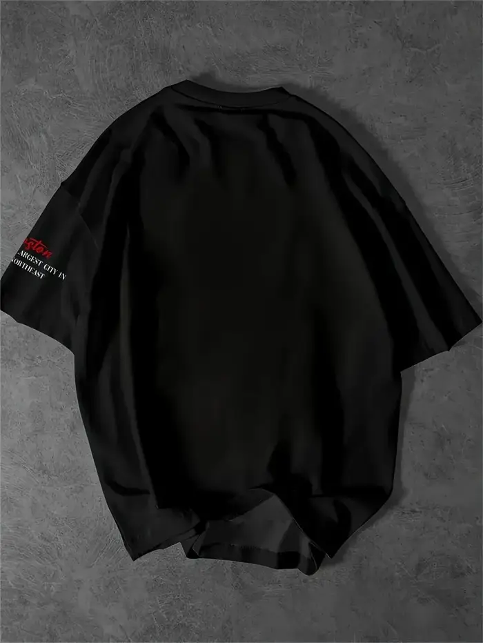Boston nouveau hommes 23 motif imprimé respirant col rond T-shirt extérieur coupe confortable haut d