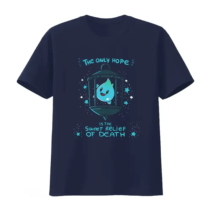 T-shirt Lumalee « L'unique espoir est la douceur de la délivrance de la mort » avec motif lune et étoile