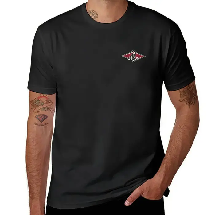 Baesic Bear-T-shirt graphique pour homme, vêtement de sport, imprimé animal, pour garçon