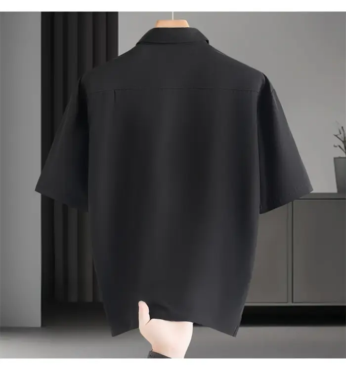Chemise d'affaires décontractée sans repassage pour hommes