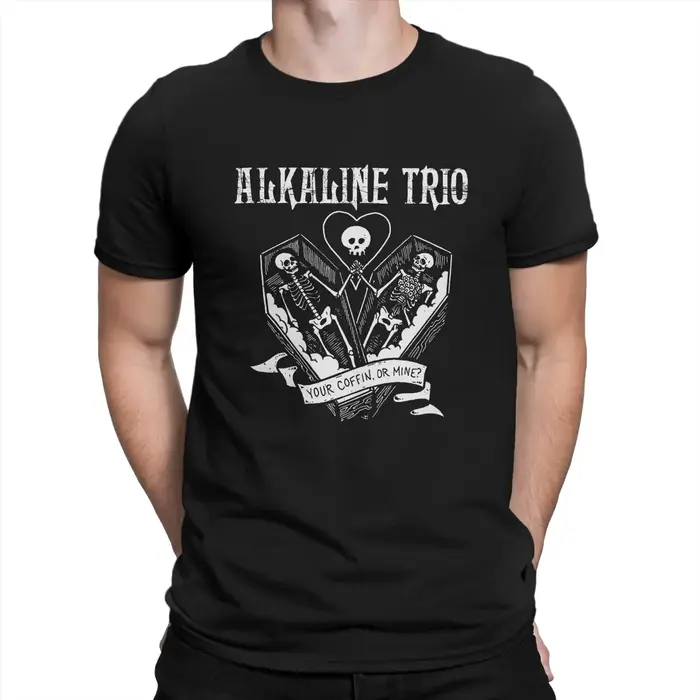 T-shirt basique à col rond pour hommes, PUNK Your Coffin or Relief, Alkaline amento, Creative T-Shirt, Distinctive Gift Clothes, Y-