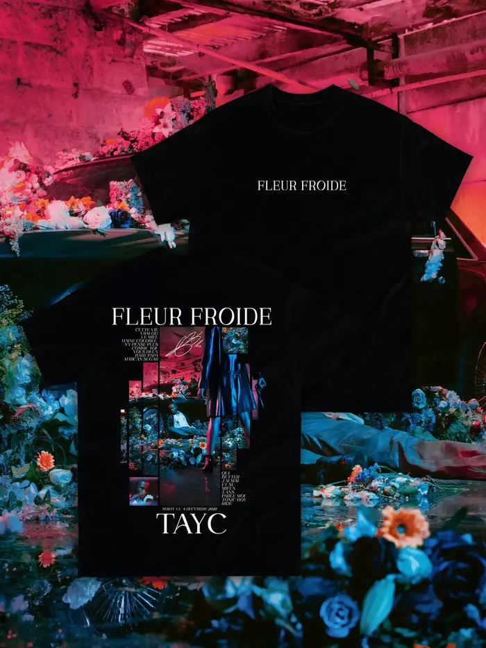 T-shirt graphique Fleur Froide style Tayc français pour hommes et femmes