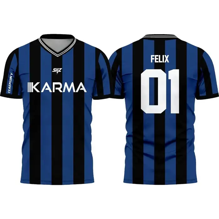 Karma SKZ Hyunjin 04 Maillot de football 3D à séchage rapide pour hommes et femmes