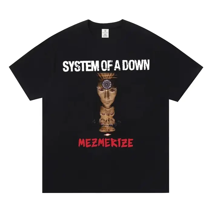 T-shirt du groupe System of A Down 2026 en coton doux pour l'été