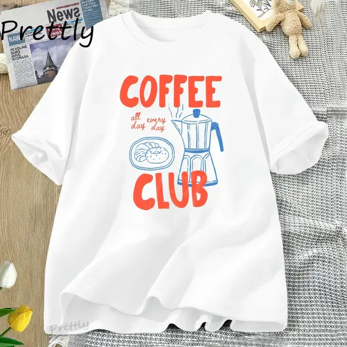 Coffee Club t-shirt femmes drôle café amant rétro