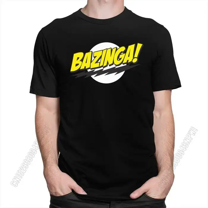 La théorie du Big Bang Bazinga T-Shirt hommes 100% coton beau Sheldon Cooper