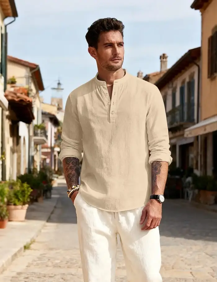 Chemise en lin pour homme