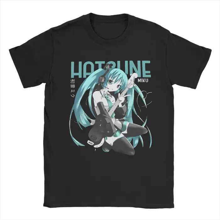 Hatsune Miku Vocaloid t-shirts pour hommes femmes coton Vintage T-Shirt col rond t-shirts à manches 