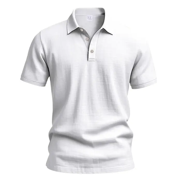 Polo uni pour homme à manches courtes, col rabattable, léger et respirant, idéal pour les vacances, 