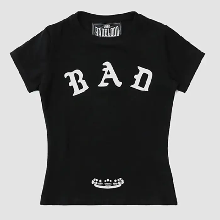 T-shirt court pour femme, été, décontracté, col rond, imprimé lettres, pur coton, mode streetwear, r