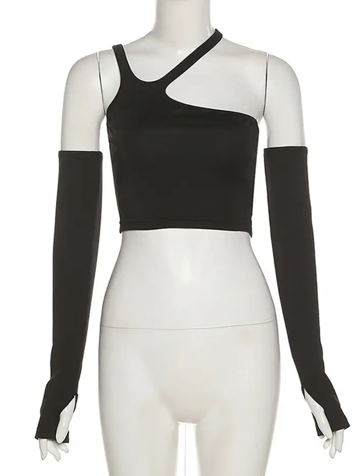 T-shirt col licou femme, streetwear, décontracté, slim, solide, manches perfectionnées, sauvage, bas
