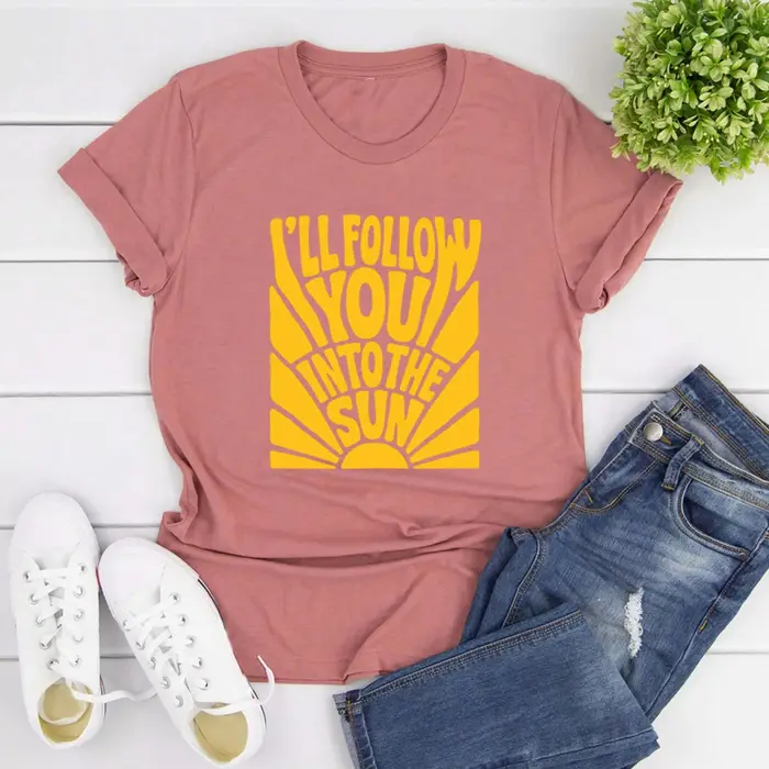 T-shirt « I'll Follow You Into The Sun » – Merchandise K-Pop pour fans, T-shirt rock coréen, Nouveau