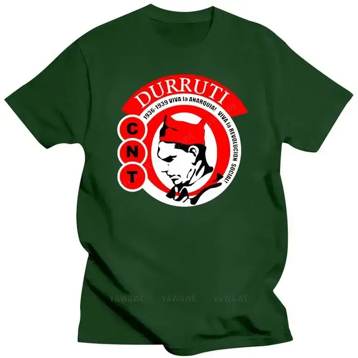T-shirt en coton t-shirts de mode Durruti CNT - Viva la anarchie!