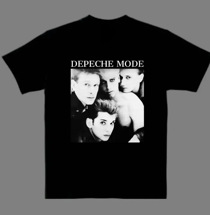 T-shirt graphique Art Black Electronic Combination Depeche Mode Band 100% coton pour hommes et femmes