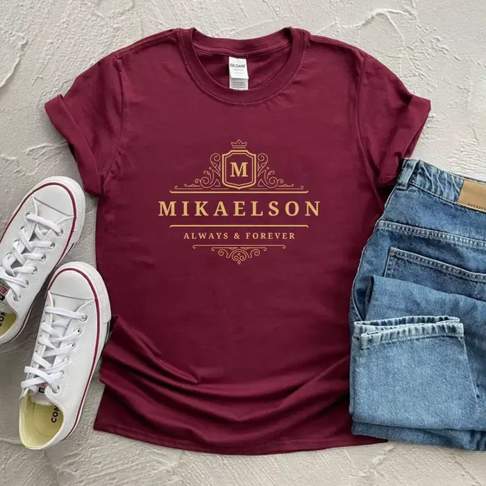 T-shirt journal des Vampire Mikaelson, Always and Forever, Original, Fans