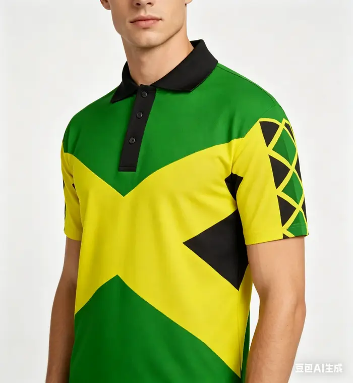Polo Homme Drapeau Jamaïcain – T-shirt à Revers Imprimé 3D – Mode Patriotique Streetwear Décontracté Sportif Été