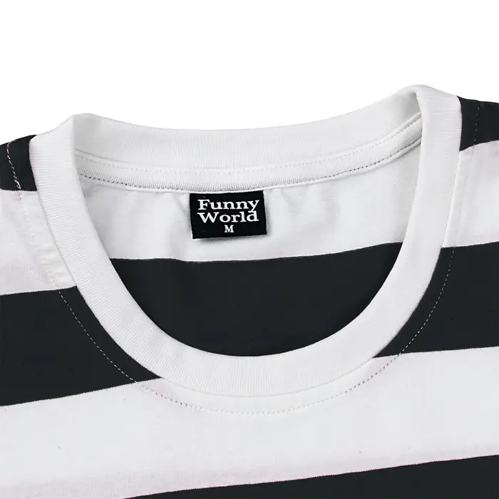 T-shirt rayé noir et blanc pour homme