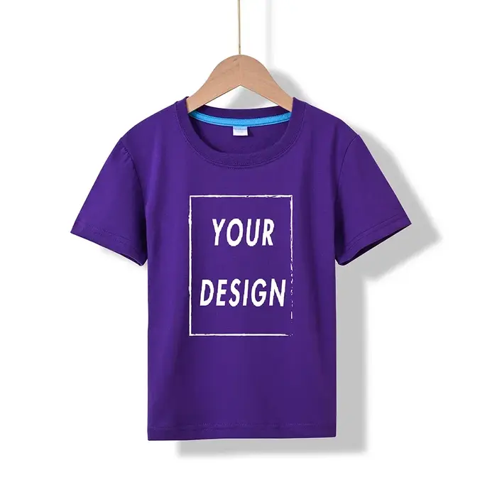 T-shirt personnalisé 100% pur coton pour enfants