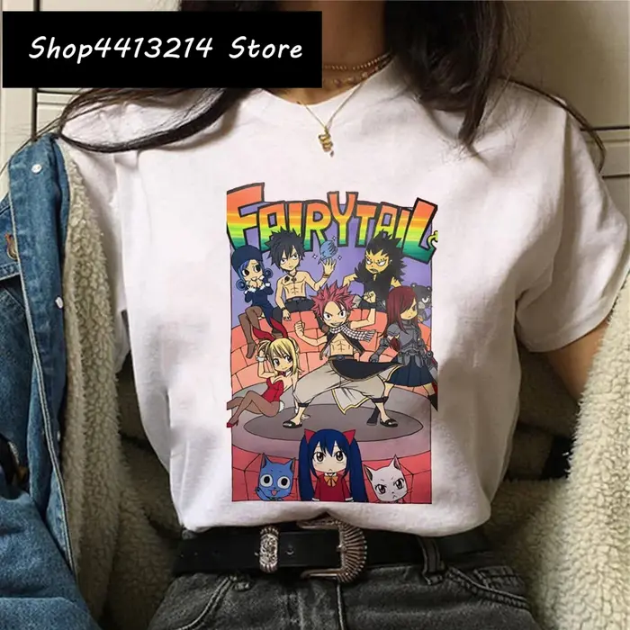Fairy Tail t-shirt femmes japonais Anime nouveaux hauts