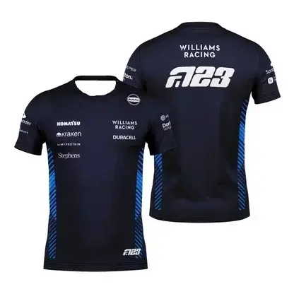 2025 F1 Williams équipe T-shirt Carlos Sainz formule un Alex Alben 2025 T-shirt hommes femmes enfant