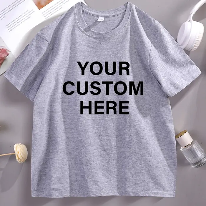 T-shirt en coton imprimé personnalisé