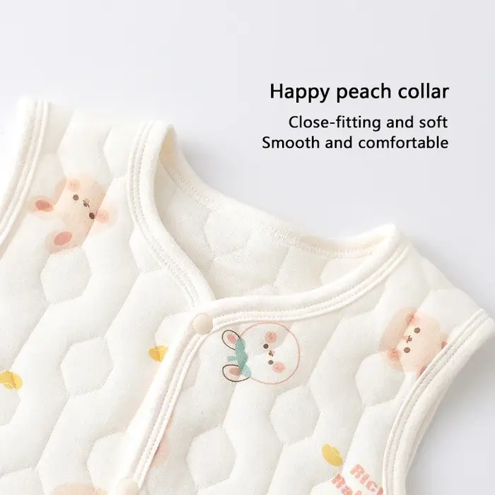 Nouveau-né bébé gilets sans manches coton rembourré enfants printemps chaud Cardigan veste infantile mignon dessin animé polaire coupe-vent vêtements d'hiver