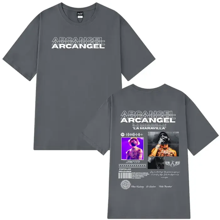 T-shirt de la tournée d'album du rappeur Arcangel pour hommes et femmes, mode hip-hop, t-shirt à manches courtes surdimensionné, t-shirt décontracté gothique punk en coton