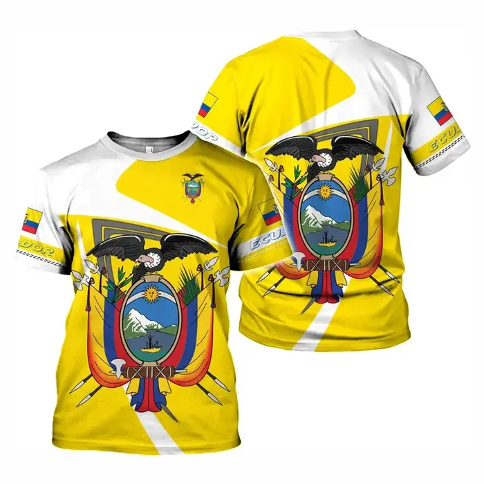 T-shirt pour homme avec drapeau de l'Équateur