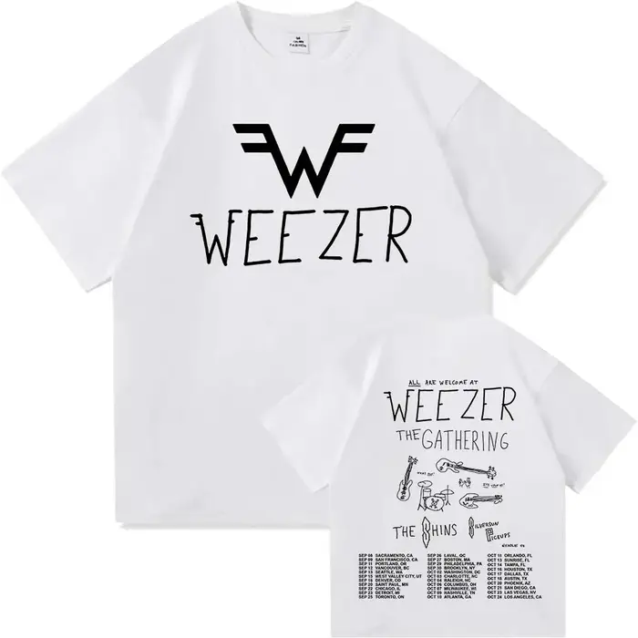 Weezer The Gathering Tour 2026 T-shirt en coton doux pour femmes/hommes