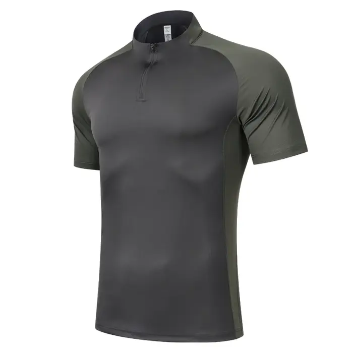 Hommes respirant Sport T-shirt Jogging vêtements de Sport Fitness course athlétique séchage rapide h