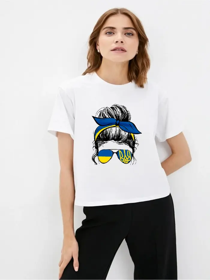 T-Shirt à manches tombantes pour filles, en coton, décontracté, avec motif imprimé, mode mon pays