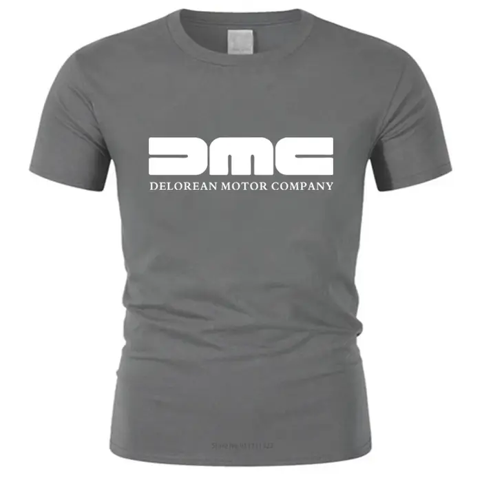 Hommes à manches courtes T-Shirt DMC DeLorean moteur hommes T-Shirt solide coton mode T-Shirt surdim