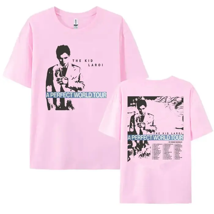 T-shirt A PERFECT WORLD TOUR 2026 THE KID LAROI Singer Design Print