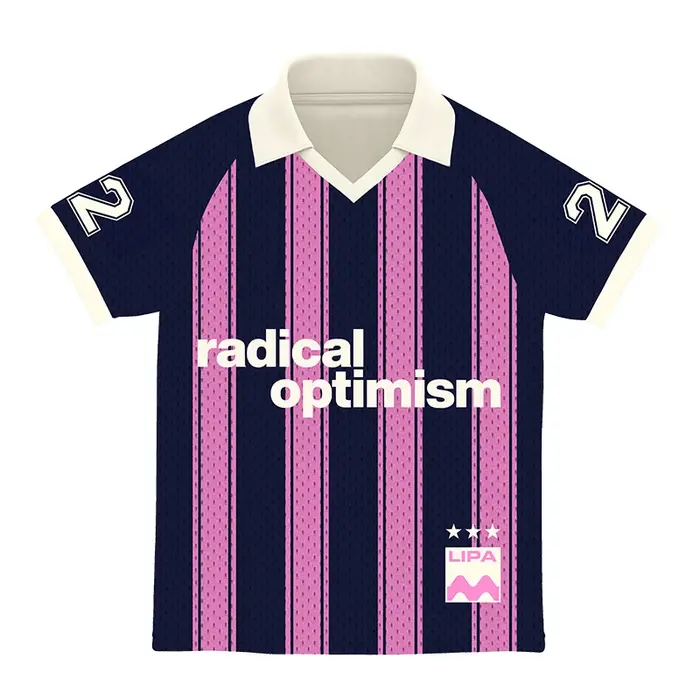 T-shirt LIPA Radical Optimism en jersey, coupe oversize, à rayures en maille, unisexe, ample, avec l
