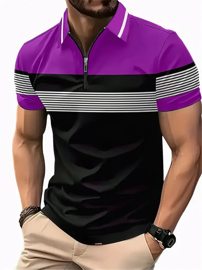 6XL grande taille vêtements pour hommes rayé mode Polos T-Shirts été 3D imprimé rue tendance mâle fe
