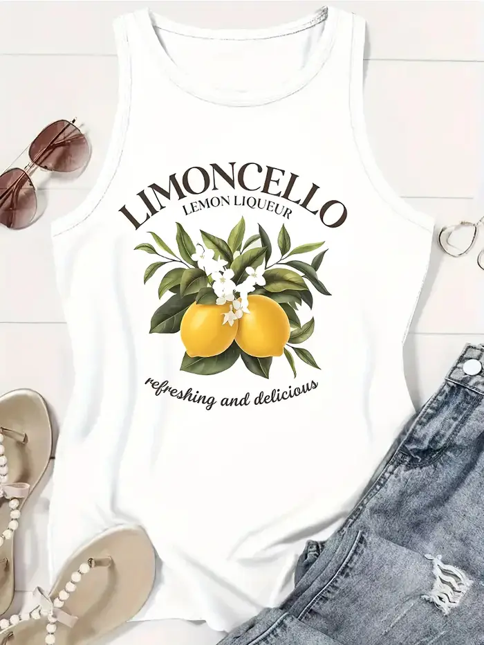 Débardeur Limoncello citron T-shirt imprimé gilet