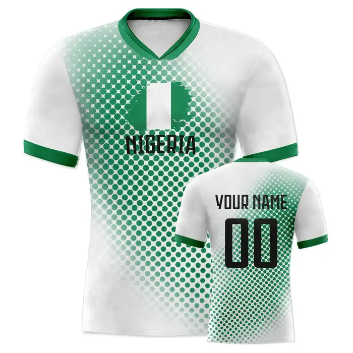Maillot de football personnalisé du Nigeria avec nom et numéro, respirant et à séchage rapide, pour 