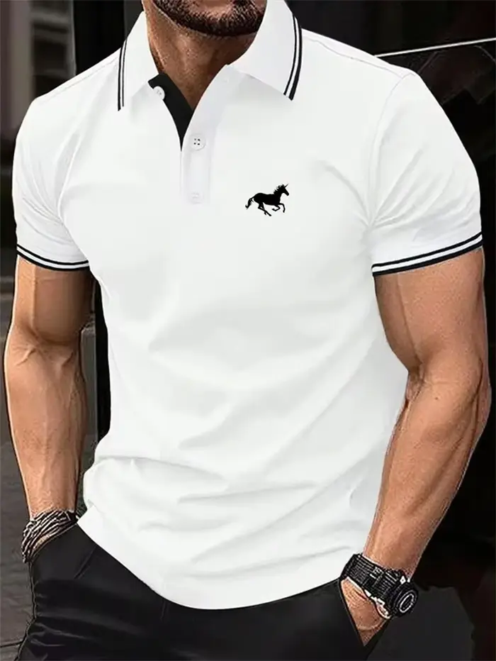 Polo à manches courtes pour hommes