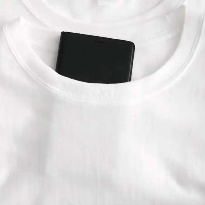 T-shirt à manches longues pour femmes, ample, col rond, polyvalent, blanc, 100% coton, confortable, 