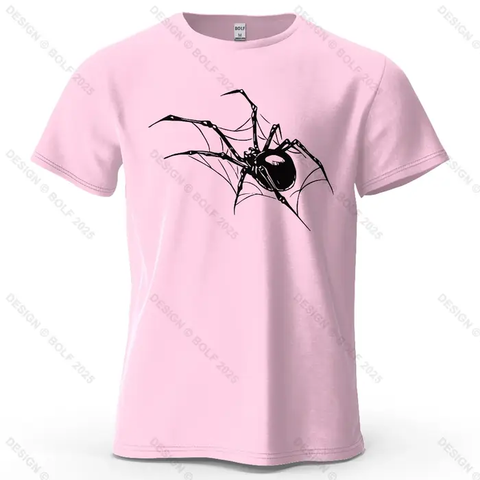 Spider élégant imprimé hommes T-Shirt 100% coton surdimensionné Cool graphique t-shirts pour haut po