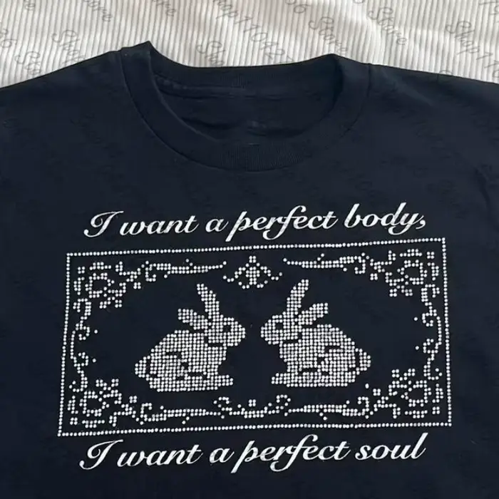 T-shirts imprimés lettres style punk pour femmes
