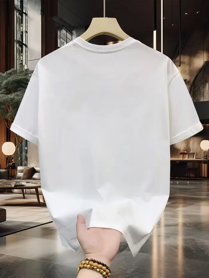 T-shirt d'été pour hommes, 100% coton, décontracté, à la mode, ample, grande taille, motif requin im