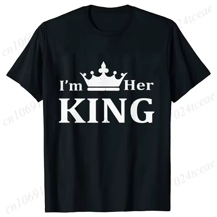 T-shirt Je suis son roi pour couples, je suis sa reine, tenue pour hommes et femmes, t-shirts amoure
