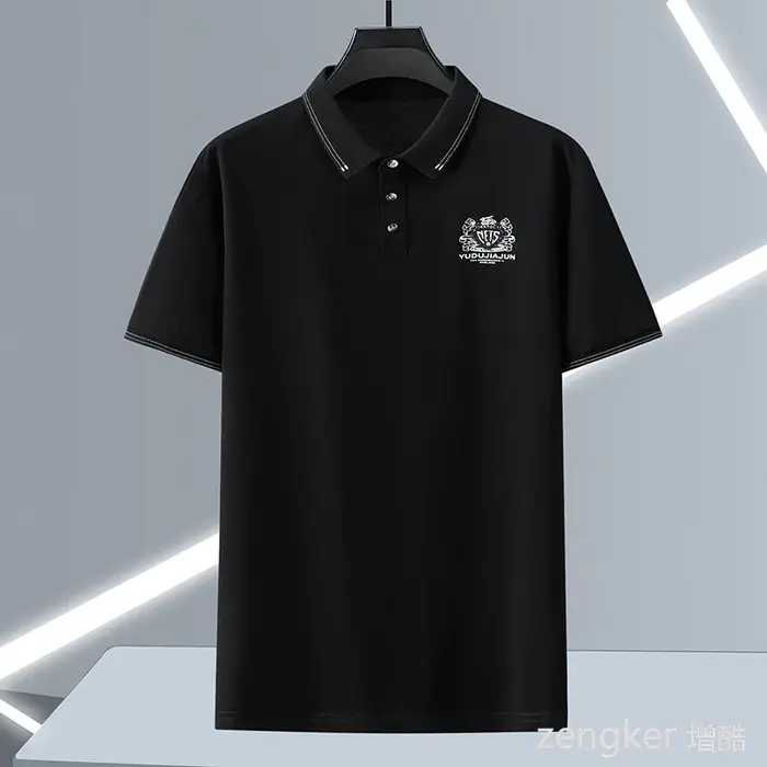 Polo grande taille à manches courtes pour hommes