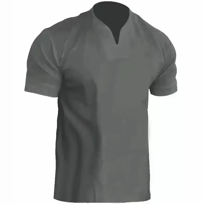 T-shirt homme 2026 décontracté fitness sport coton élastique avec poche manches courtes été col en V vêtements pour hommes