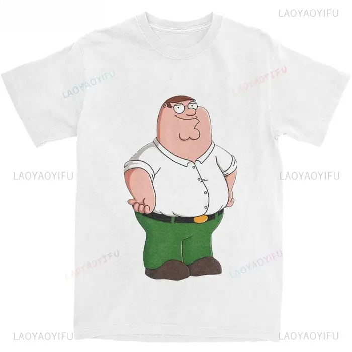 Family Guy Peter Griffin T-Shirt unisexe pour hommes femmes-t-shirt en coton graphique dessin animé Streetwear col rond manches courtes comédie